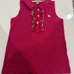 Burberry Kids Fuchsia Sleeveless Polo